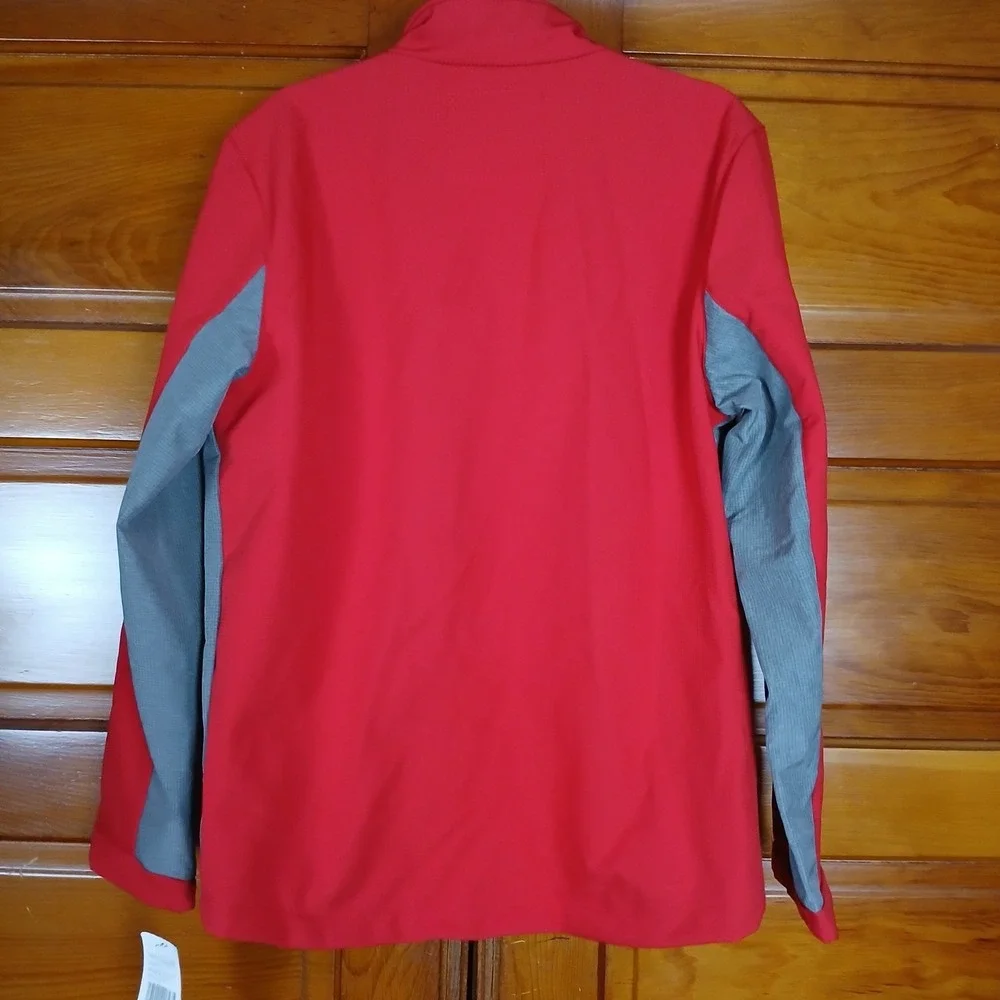 NWT Kansas City Chiefs NFL Full Zip-Up Jacket Size Small Men's Red Grey Official